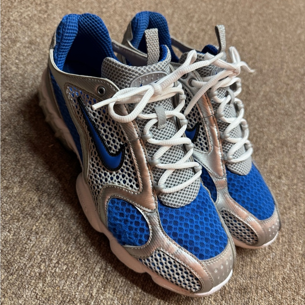 Nike Air Zoom Spiridon Cage 2 silver and blue Size 11 (like new)